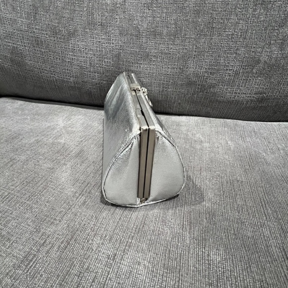 Silver Evening Bag Handbag Clutch Chain - Picture 3 of 9